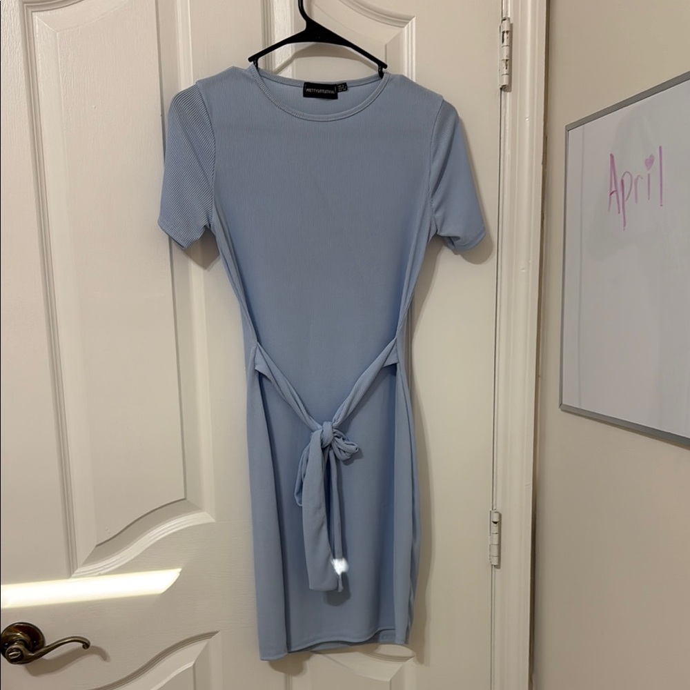 Blue Short Sleeve Dress